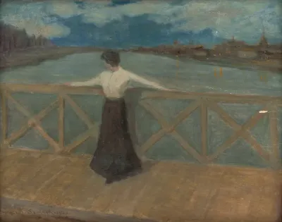 Woman On A Bridge