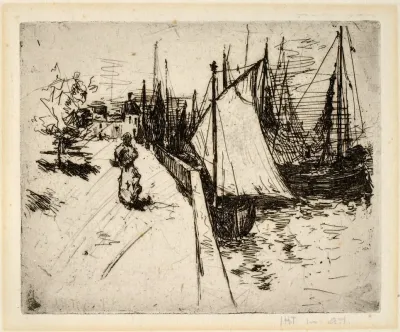 Woman On The Quay Honfleur