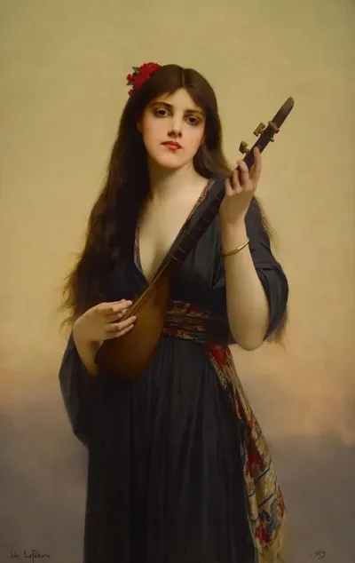 Woman Playing A Lute 2