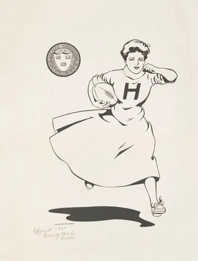 Woman Playing Football Harvard University