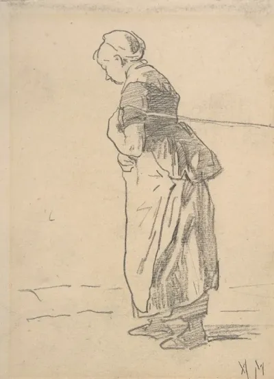 Woman Pulling A Tow Rope