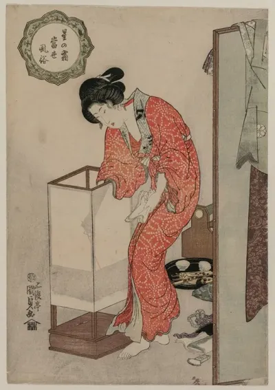 Woman Putting Out A Light From The Series Modern Customs Frost Beneath The Stars