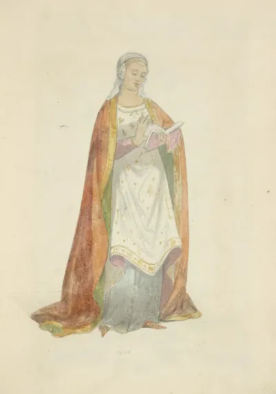 Woman Reading A Book Milanaise 1400