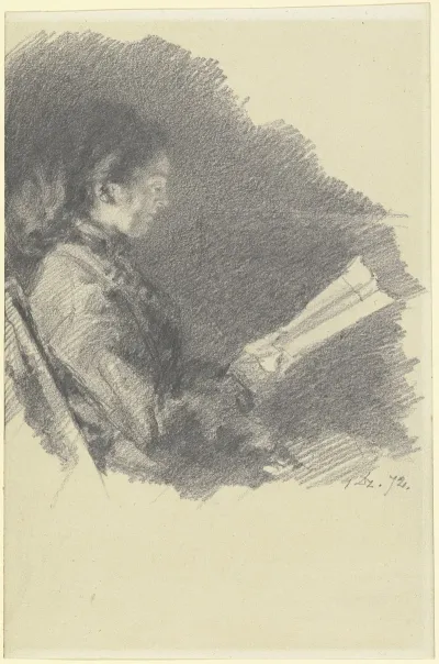 Woman Reading In An Armchair
