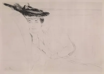 Woman Reclining On A Sofa