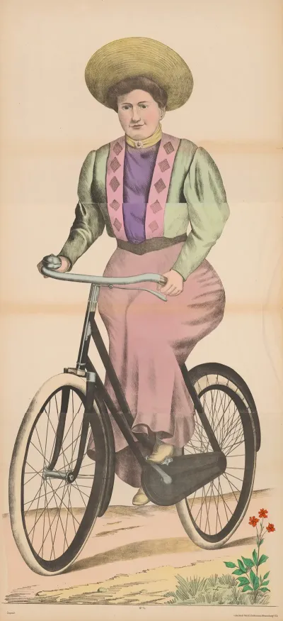 Woman Riding Bicycle