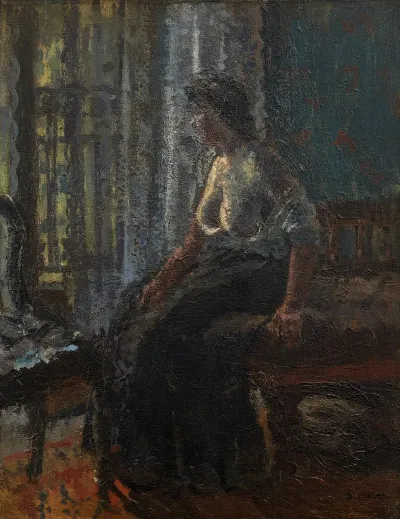 Woman Seated At A Window Mornington Crescent
