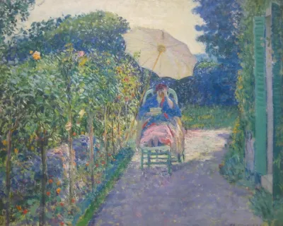 Woman Seated In A Garden 2