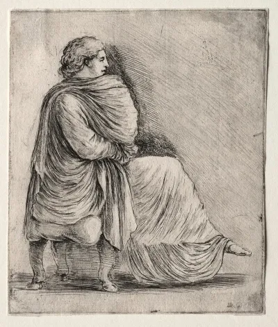 Woman Seated On A Stool
