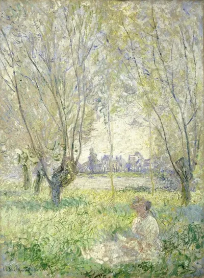 Woman Seated Under The Willows