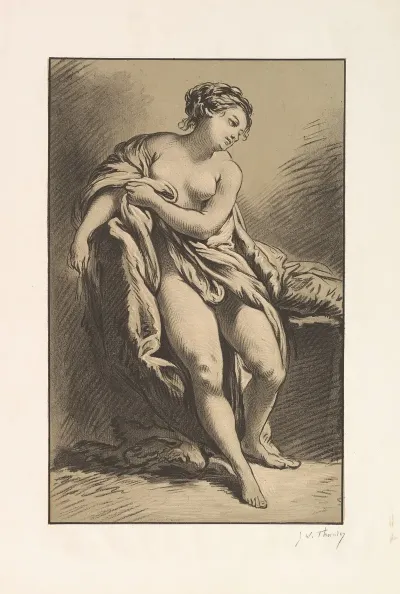 Woman Seated With Drapery