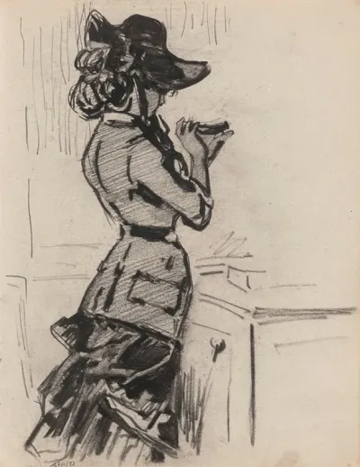 Woman Seen In Profile