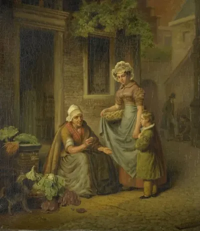 Woman Selling Vegetables