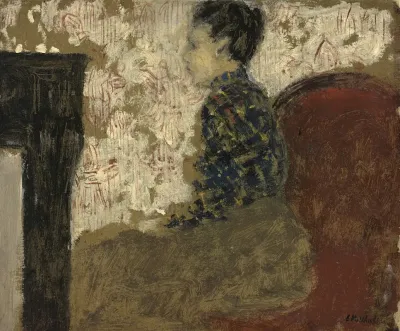 Woman Sitting By The Fireside