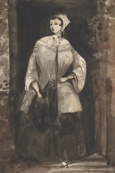 Woman Standing In A Doorway