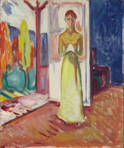 Woman Standing In The Doorway