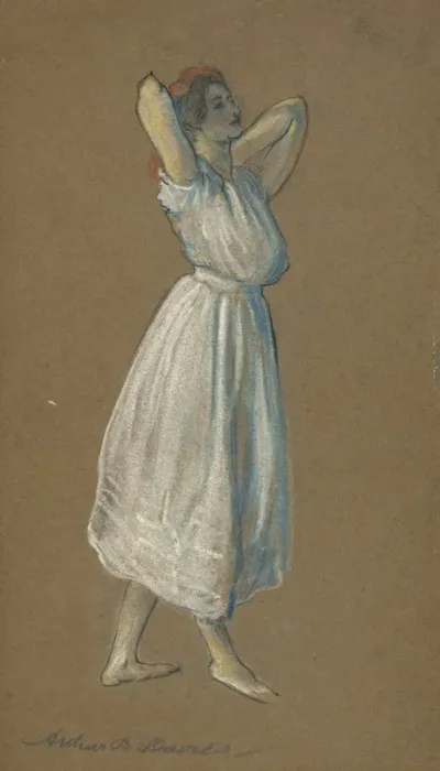 Woman Standing With Hands Behind Her Head