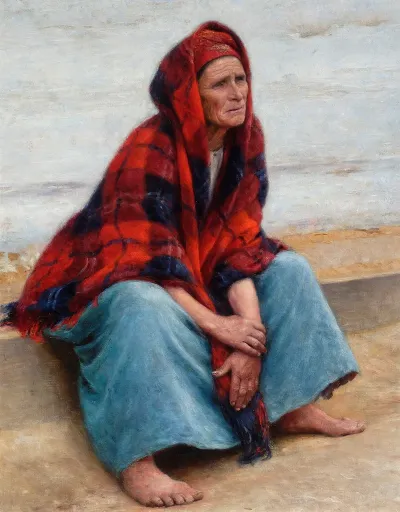 Woman Study For The Painting Peasant Coffin