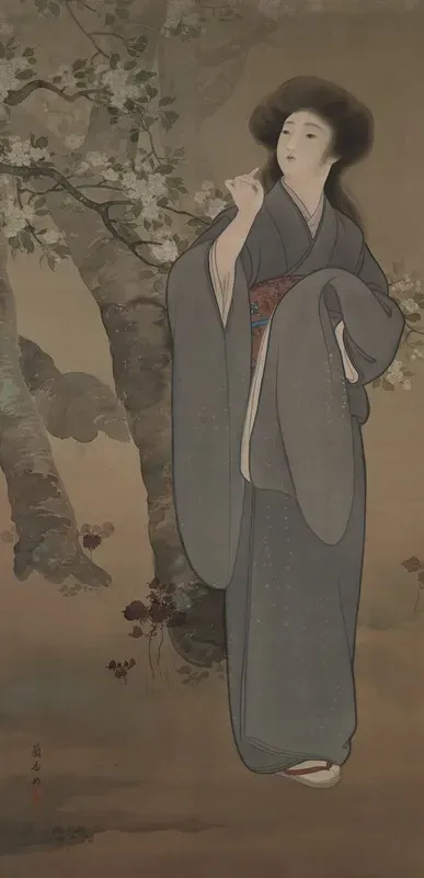 Woman Under A Cherry Tree