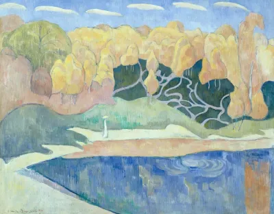 Woman Walking On The Banks Of The Aven