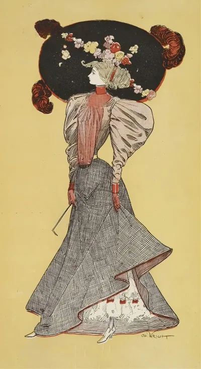 Woman Wearing A Large Hat