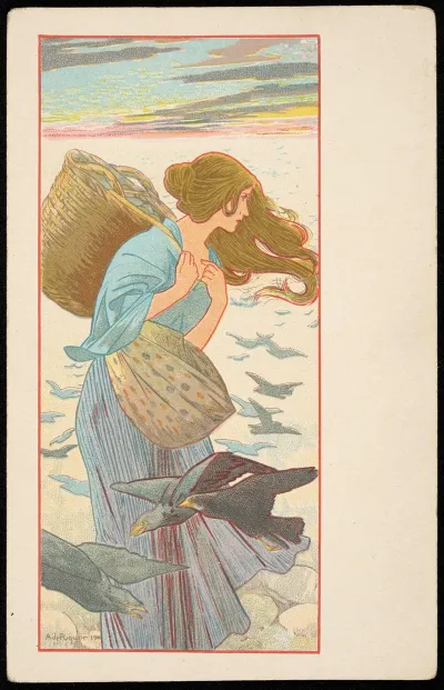 Woman With A Basket On Her Back