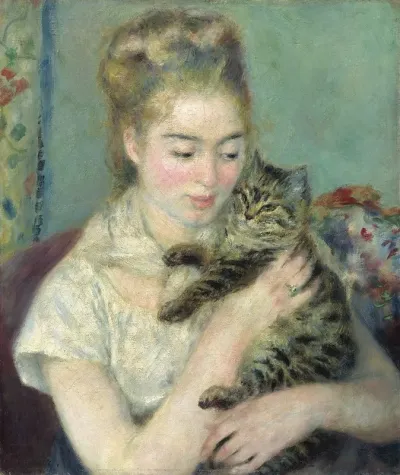 Woman With A Cat