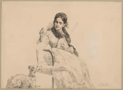 Woman With A Dog