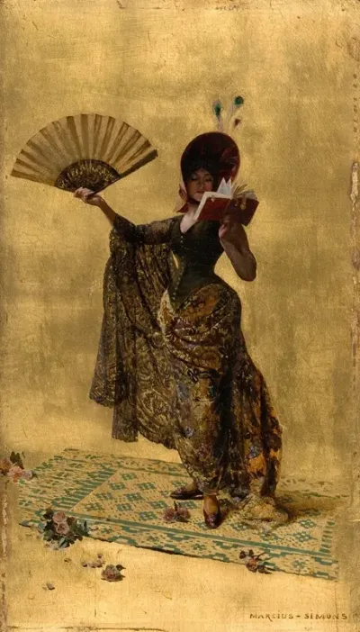 Woman With A Fan Reading