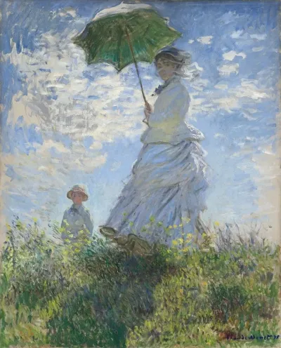 Woman With A Parasol Madame Monet And Her Son