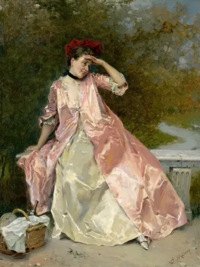 Woman With A Picnic Basket