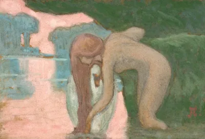 Woman With A Swan