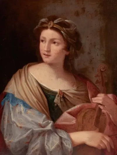 Woman With A Violin Possibly Saint Cecilia