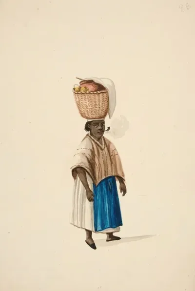 Woman With Basket On Her Head