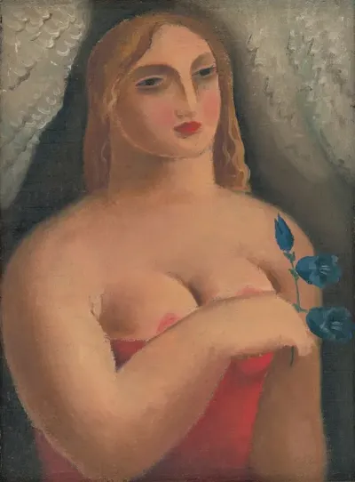 Woman With Bellflowers
