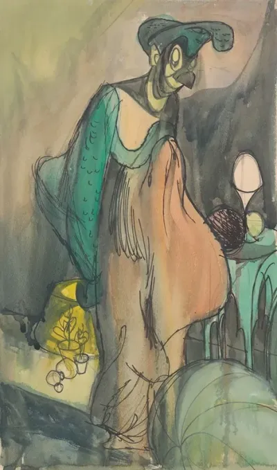 Woman With Bird Face