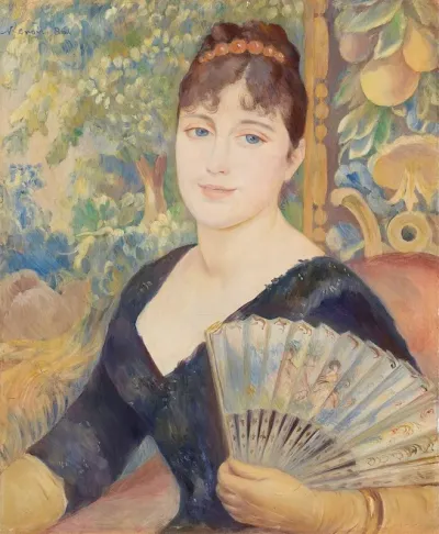 Woman With Fan Femme A Leventail