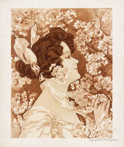 Woman With Flowering Tree