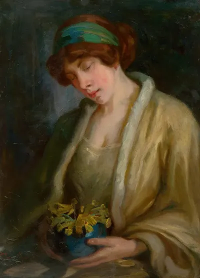 Woman With Flowers 2