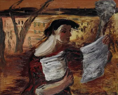 Woman With Leaflets