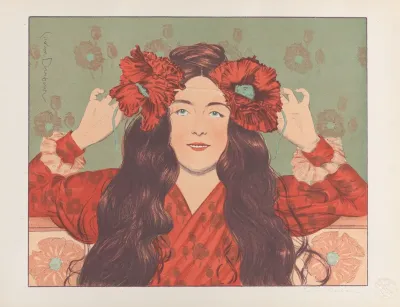 Woman With Poppies From Lestampe Moderne
