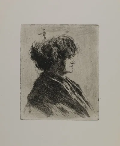 Woman With Scarf And Disheveled Hair