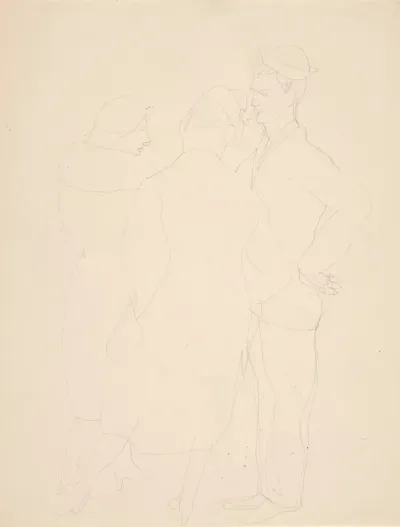 Woman With Two Sailors