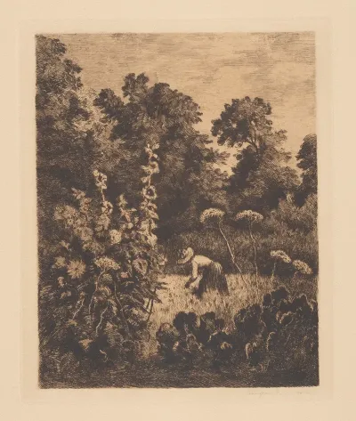 Woman Working In The Garden