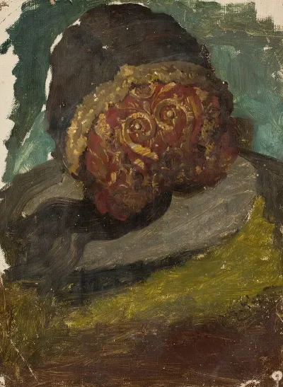 Womans Head In A Cap Back View Study For The Painting Defence Of Olsztyn By Karlinski 2