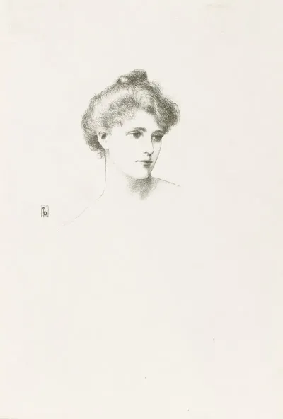 Womans Head Looking To The Right