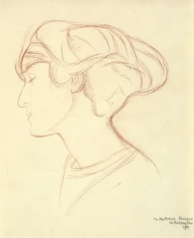 Womans Head Parthenia Passano In Profile To The Left