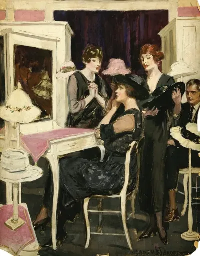 Women In A Hat Shop
