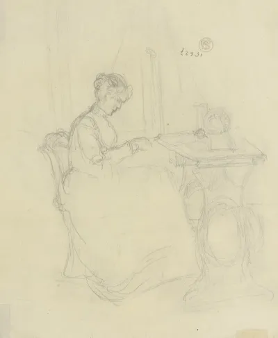 Women In Front Of A Sewing Machine