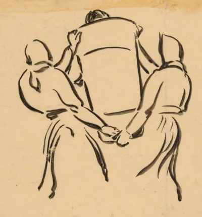 Women Lifting A Dosser